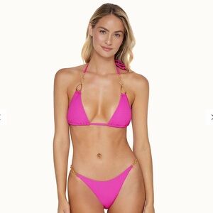 PQ Swim Neopolitan Mara Hot Pink Bikini Set M New